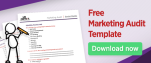 Image with button to download example marketing audit template