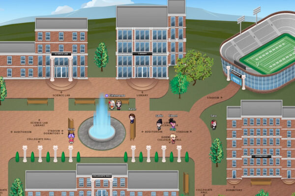 A screenshot of a demo virtual campus